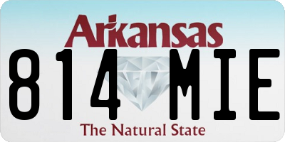 AR license plate 814MIE