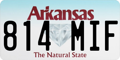 AR license plate 814MIF