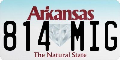 AR license plate 814MIG
