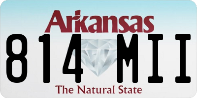 AR license plate 814MII