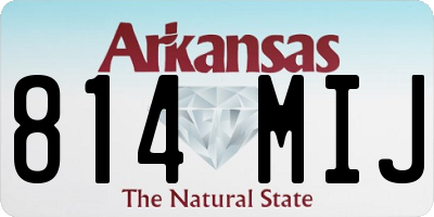 AR license plate 814MIJ