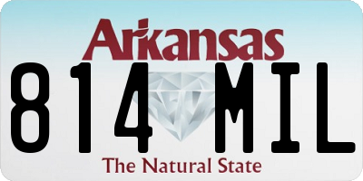 AR license plate 814MIL