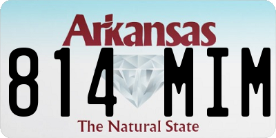 AR license plate 814MIM