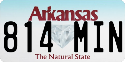 AR license plate 814MIN