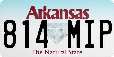 AR license plate 814MIP