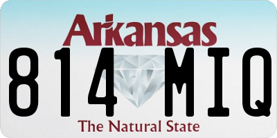 AR license plate 814MIQ
