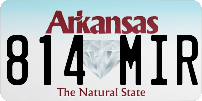 AR license plate 814MIR