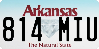 AR license plate 814MIU