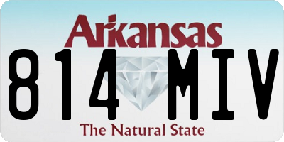 AR license plate 814MIV