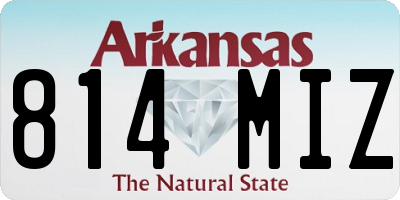 AR license plate 814MIZ