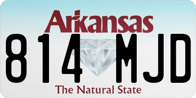 AR license plate 814MJD