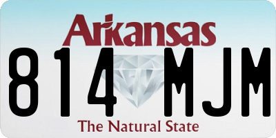 AR license plate 814MJM