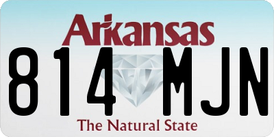 AR license plate 814MJN
