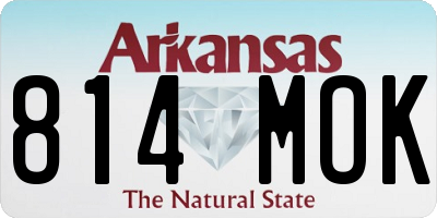 AR license plate 814MOK