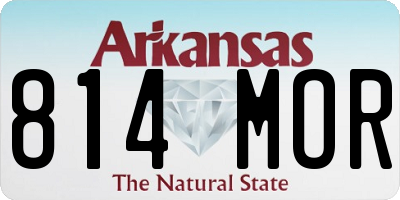 AR license plate 814MOR