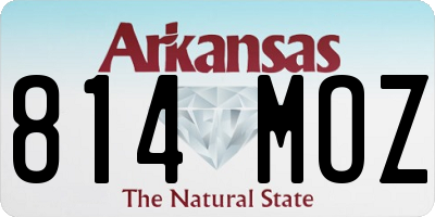 AR license plate 814MOZ