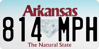 AR license plate 814MPH