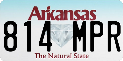 AR license plate 814MPR