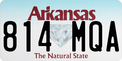 AR license plate 814MQA