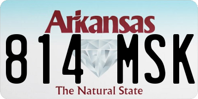 AR license plate 814MSK