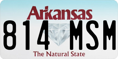 AR license plate 814MSM