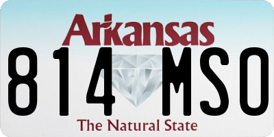 AR license plate 814MSO