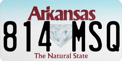 AR license plate 814MSQ