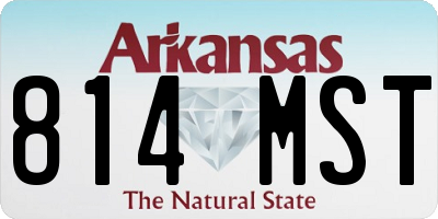 AR license plate 814MST