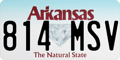 AR license plate 814MSV