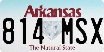 AR license plate 814MSX