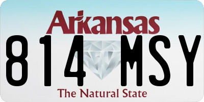 AR license plate 814MSY