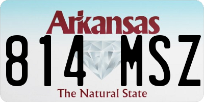 AR license plate 814MSZ