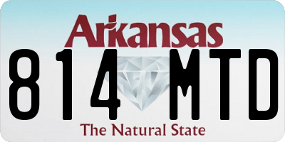 AR license plate 814MTD