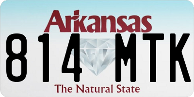 AR license plate 814MTK