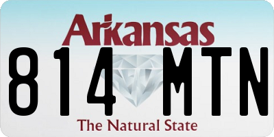 AR license plate 814MTN