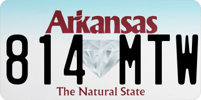 AR license plate 814MTW