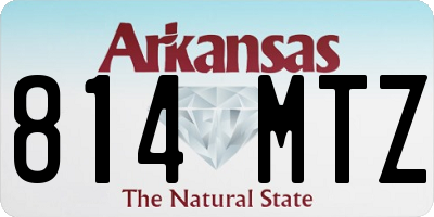 AR license plate 814MTZ