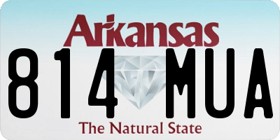 AR license plate 814MUA