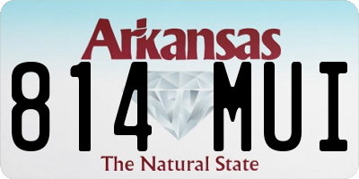 AR license plate 814MUI