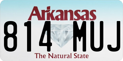 AR license plate 814MUJ