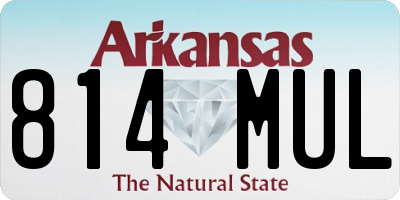 AR license plate 814MUL