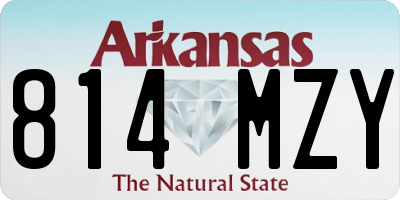 AR license plate 814MZY