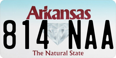 AR license plate 814NAA