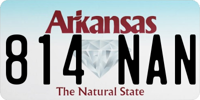 AR license plate 814NAN
