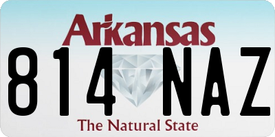 AR license plate 814NAZ