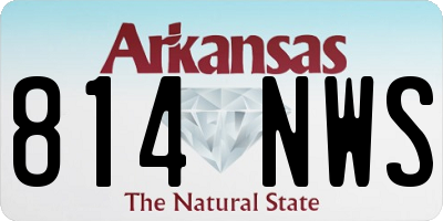 AR license plate 814NWS