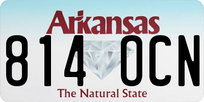 AR license plate 814OCN