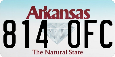 AR license plate 814OFC