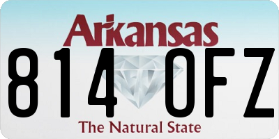 AR license plate 814OFZ