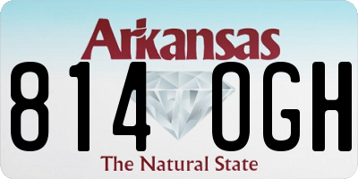 AR license plate 814OGH